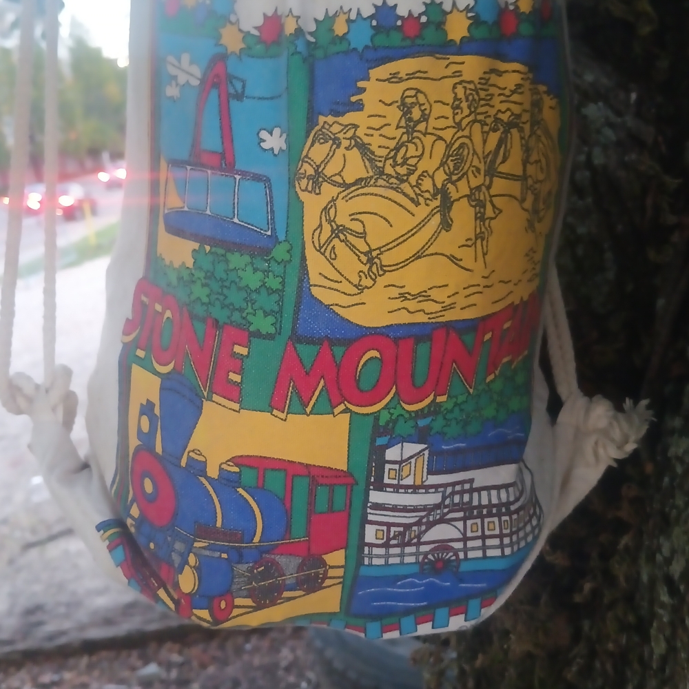 Stone Mountain 1996 Vintage Drawstring Bag